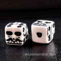 6pcs set von schädelförmigen Würfel 6 -Seiten, Halloween Party White Skull Dice, Neuheit Skeleton Dice für Club Bar Party, 6pcs Set